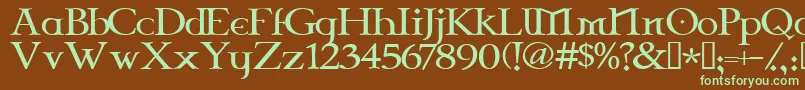 CelticGaramondThe2nd Font – Green Fonts on Brown Background