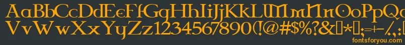 CelticGaramondThe2nd Font – Orange Fonts on Black Background