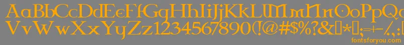CelticGaramondThe2nd Font – Orange Fonts on Gray Background