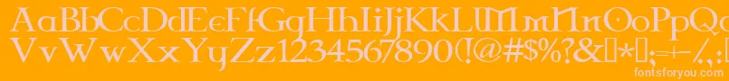 Шрифт CelticGaramondThe2nd – розовые шрифты на оранжевом фоне