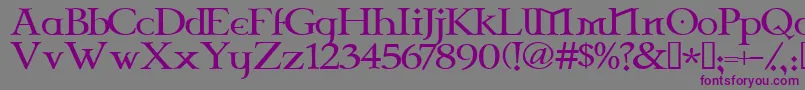 CelticGaramondThe2nd Font – Purple Fonts on Gray Background