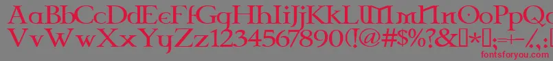 CelticGaramondThe2nd Font – Red Fonts on Gray Background