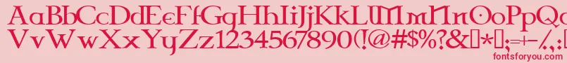 CelticGaramondThe2nd Font – Red Fonts on Pink Background