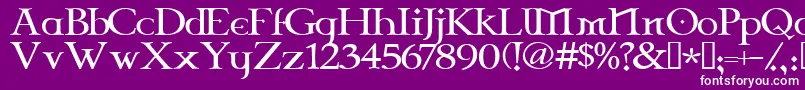 フォントCelticGaramondThe2nd – 紫の背景に白い文字