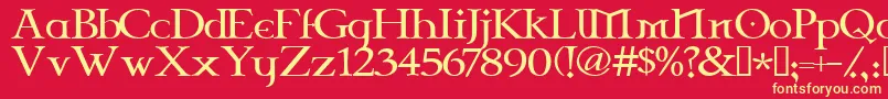 CelticGaramondThe2nd Font – Yellow Fonts on Red Background