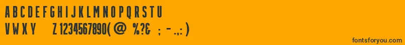 KrechanstaudGothic Rough Font – Black Fonts on Orange Background