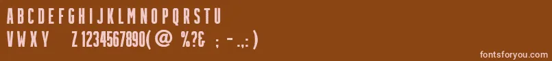 Czcionka KrechanstaudGothic Rough – różowe czcionki na brązowym tle