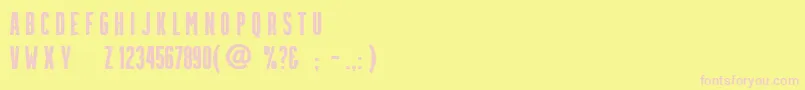 Police KrechanstaudGothic Rough – polices roses sur fond jaune