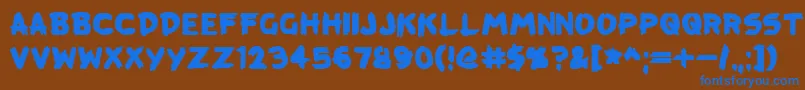 KreepTown Font – Blue Fonts on Brown Background