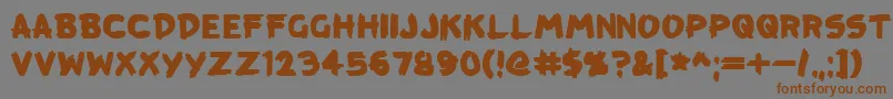 KreepTown Font – Brown Fonts on Gray Background