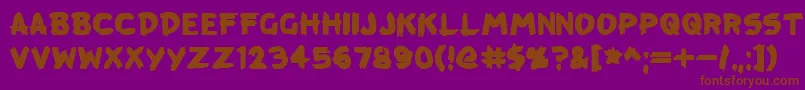 KreepTown Font – Brown Fonts on Purple Background