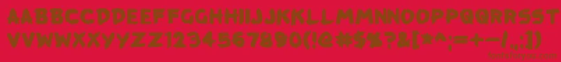 Fonte KreepTown – fontes marrons em um fundo vermelho