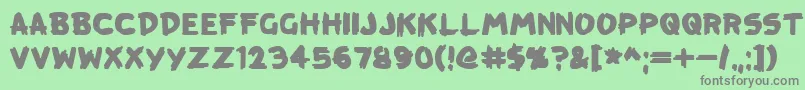 フォントKreepTown – 緑の背景に灰色の文字