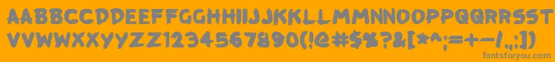 Czcionka KreepTown – szare czcionki na pomarańczowym tle
