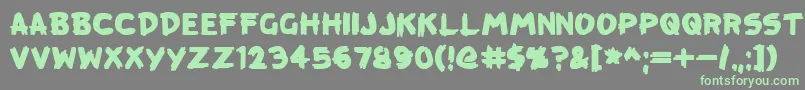 KreepTown Font – Green Fonts on Gray Background