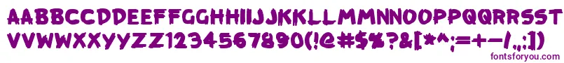 KreepTown-Schriftart – Violette Schriften auf weißem Hintergrund