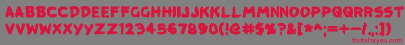 KreepTown Font – Red Fonts on Gray Background