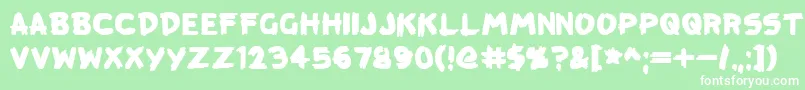 フォントKreepTown – 緑の背景に白い文字
