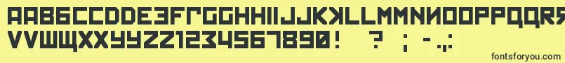 kremlin Font – Black Fonts on Yellow Background