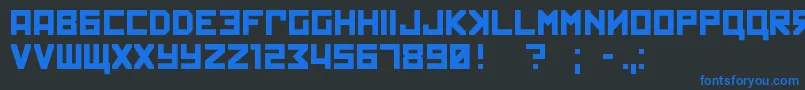 kremlin Font – Blue Fonts on Black Background