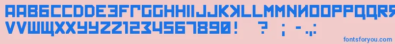 kremlin Font – Blue Fonts on Pink Background