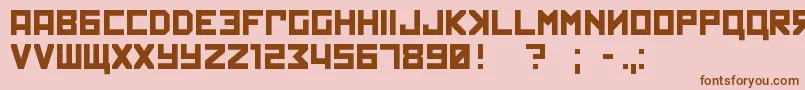 kremlin Font – Brown Fonts on Pink Background