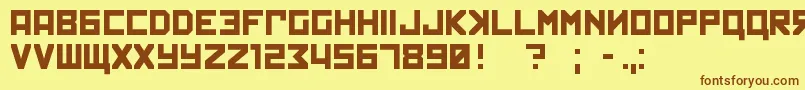 kremlin Font – Brown Fonts on Yellow Background