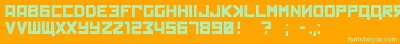 kremlin Font – Green Fonts on Orange Background