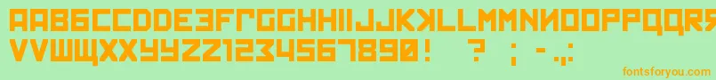 kremlin Font – Orange Fonts on Green Background