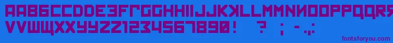 kremlin Font – Purple Fonts on Blue Background