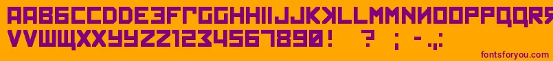 kremlin Font – Purple Fonts on Orange Background