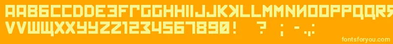 kremlin Font – Yellow Fonts on Orange Background