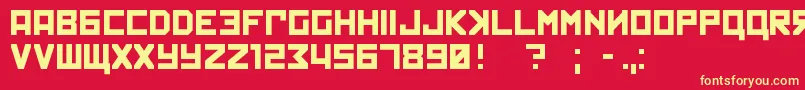 フォントkremlin – 黄色の文字、赤い背景
