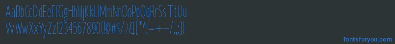 Krempeng Sans-Schriftart – Blaue Schriften auf schwarzem Hintergrund