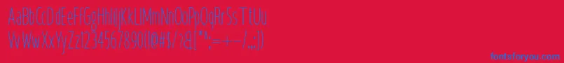 Krempeng Sans-Schriftart – Blaue Schriften auf rotem Hintergrund
