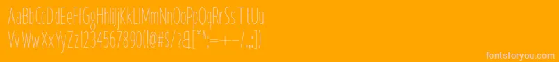 Krempeng Sans-fontti – vaaleanpunaiset fontit oranssilla taustalla