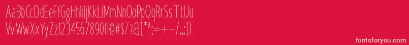Krempeng Sans Font – Pink Fonts on Red Background