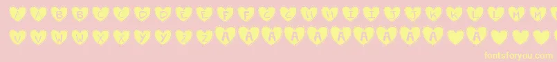 KRISHART Font – Yellow Fonts on Pink Background