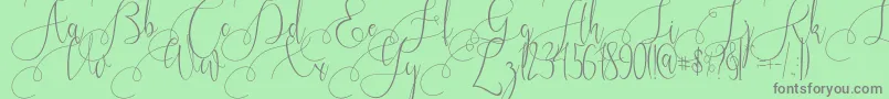 Kristallian Font – Gray Fonts on Green Background