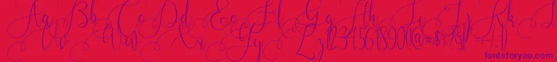 Kristallian Font – Purple Fonts on Red Background