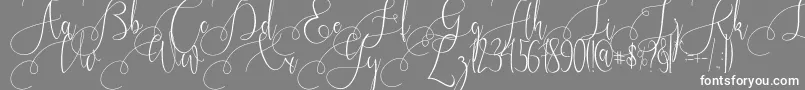 Kristallian Font – White Fonts on Gray Background