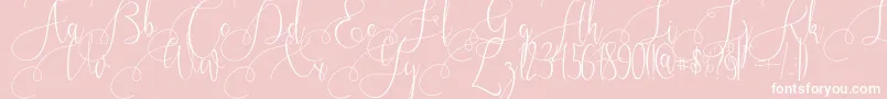 Kristallian Font – White Fonts on Pink Background