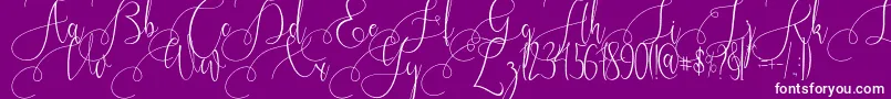 Kristallian Font – White Fonts on Purple Background