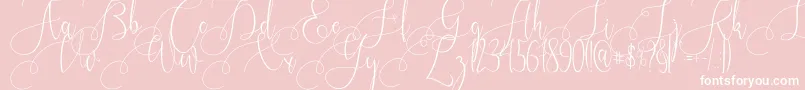 Kristallian-Schriftart – Weiße Schriften auf rosa Hintergrund