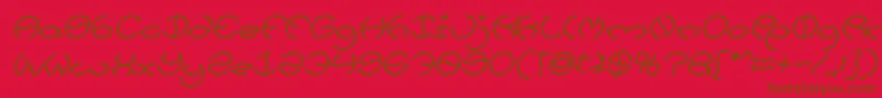 fuente KRISTINA Bold Italic – Fuentes Marrones Sobre Fondo Rojo