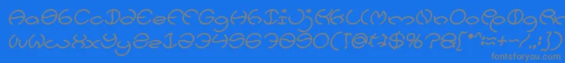 KRISTINA Bold Italic-Schriftart – Graue Schriften auf blauem Hintergrund