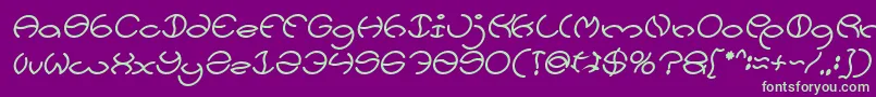 KRISTINA Bold Italic-fontti – vihreät fontit violetilla taustalla