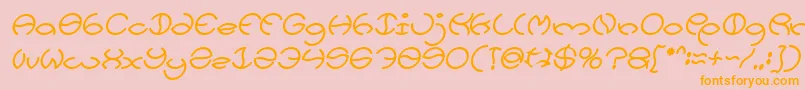KRISTINA Bold Italic Font – Orange Fonts on Pink Background