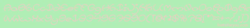 KRISTINA Bold Italic Font – Pink Fonts on Green Background