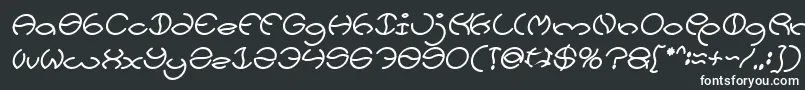 フォントKRISTINA Bold Italic – 白い文字